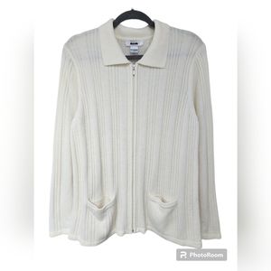 Vintage collared full-zip sweater